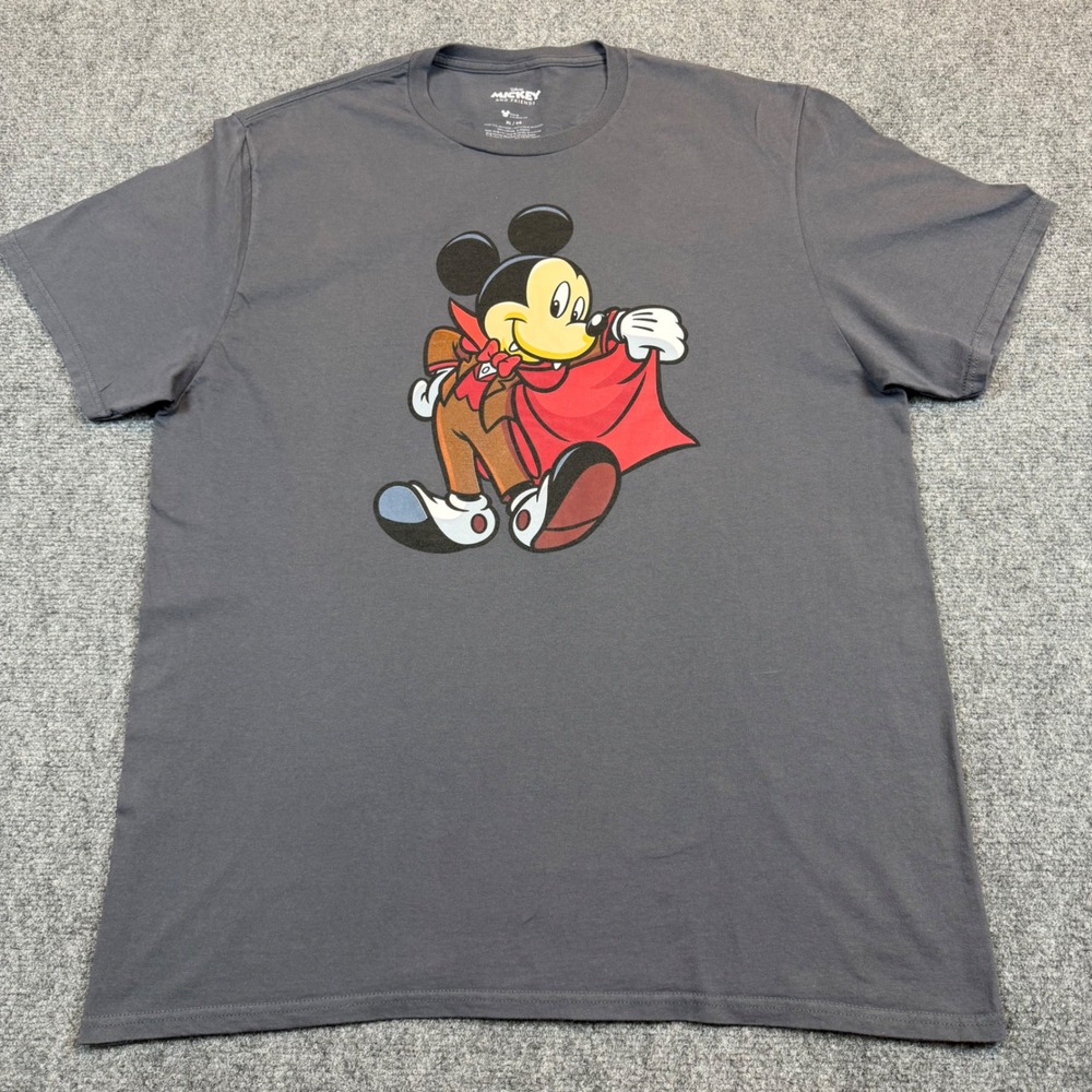 Disney Mickey Mouse Vampire Halloween T-Shirt Mens XL Gray San Diego Blood Bank